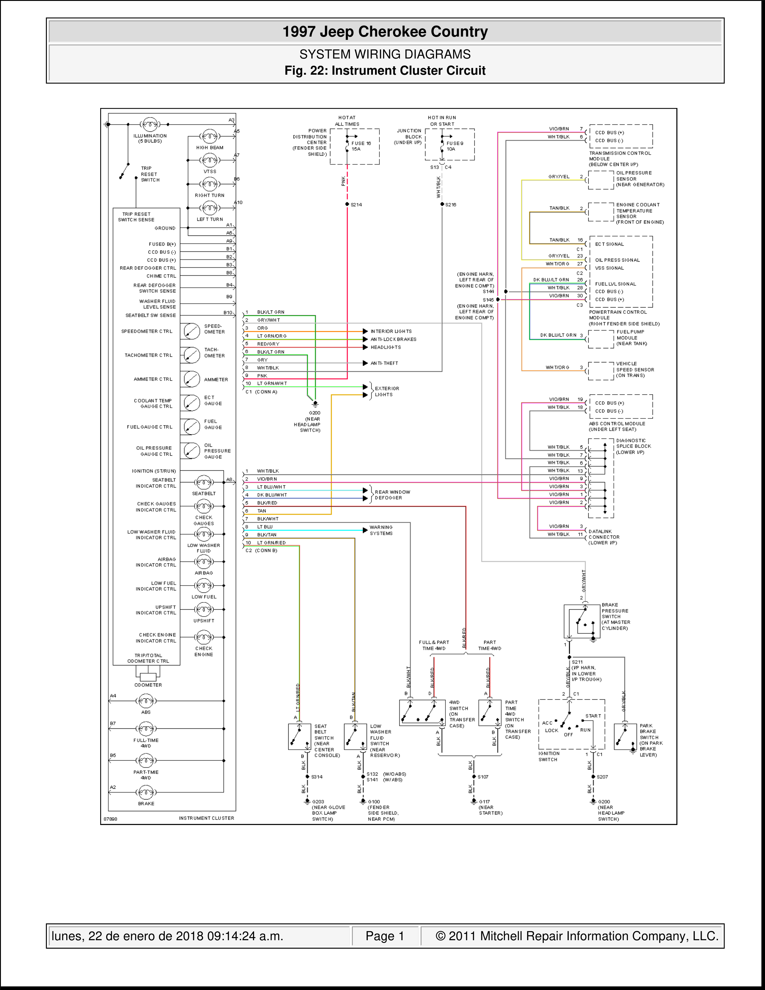 Instrument Cluster Circuit